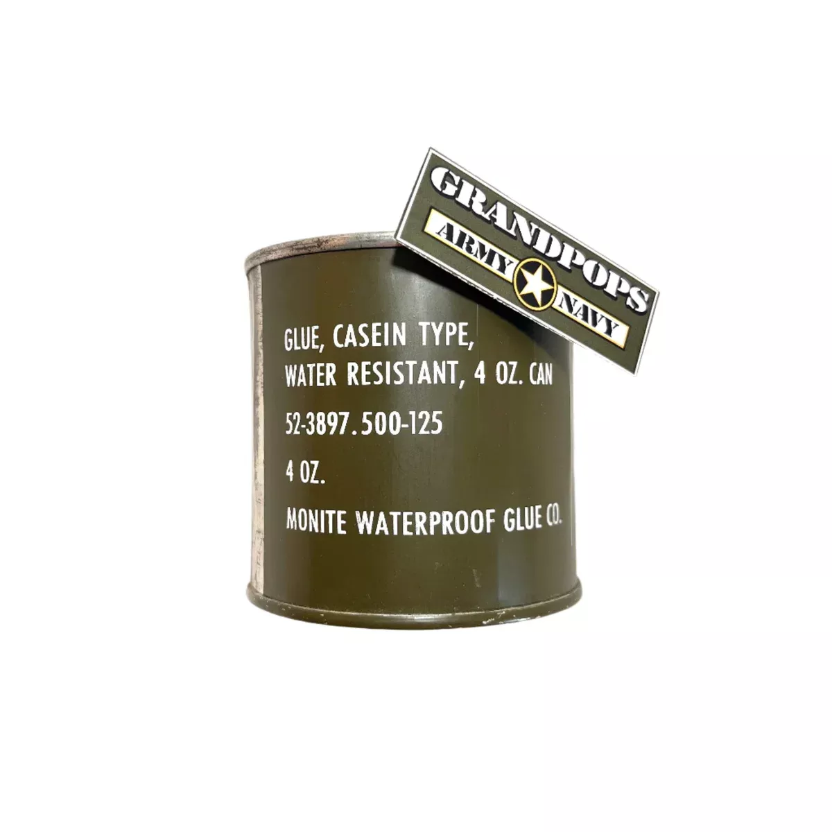 U.S. World War 2 Original Water Resistant Casein Type Glue 4oz Can