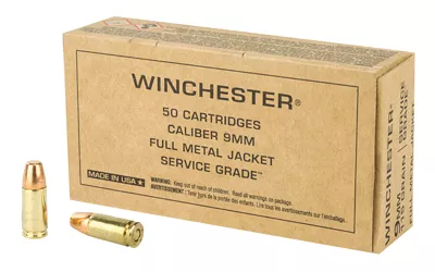 Winchester Service Grade 9mm 115gr Ammunition 50 Rounds