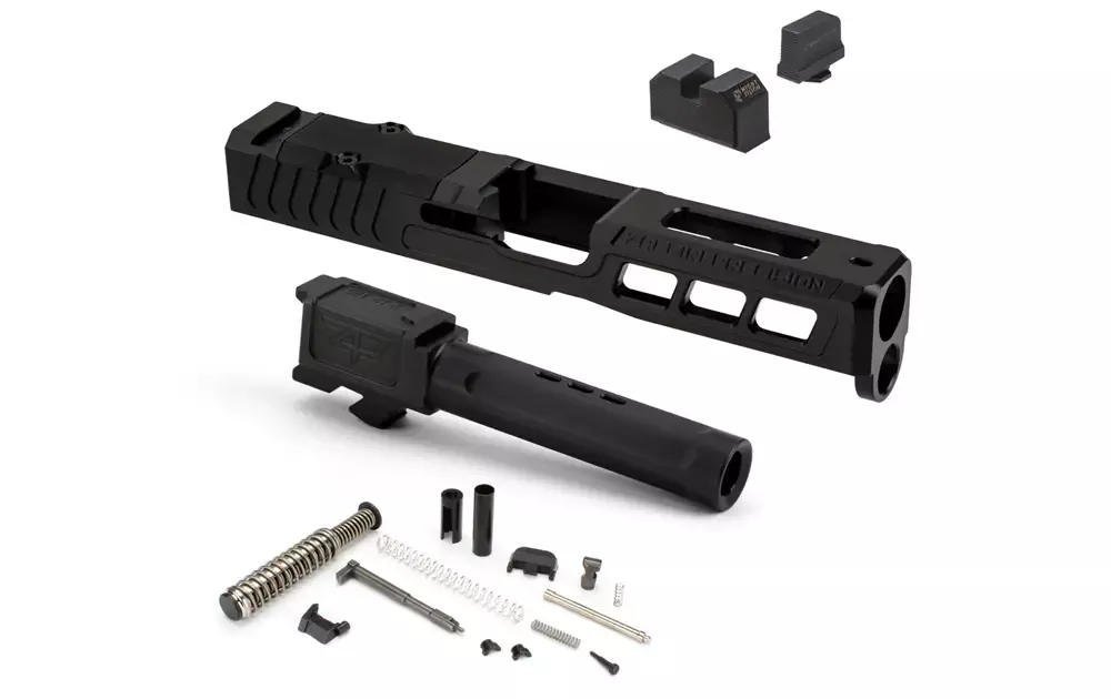 Zaffiri Precision ZPS3 Complete Ported Slide for G19 Gen 5 | Black Barrel